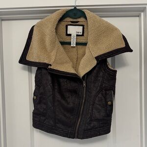 Women’s Brown Faux Leather Vest